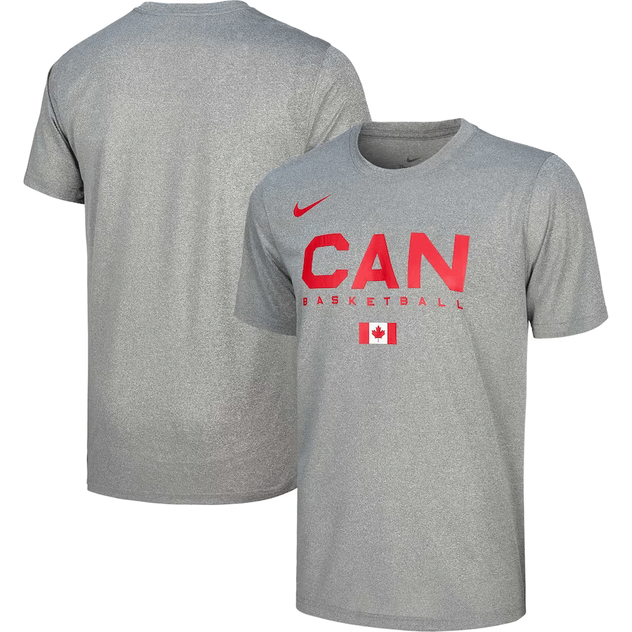 nike バスケットボールカナダ代表公式ウォームアップTシャツ(グレー