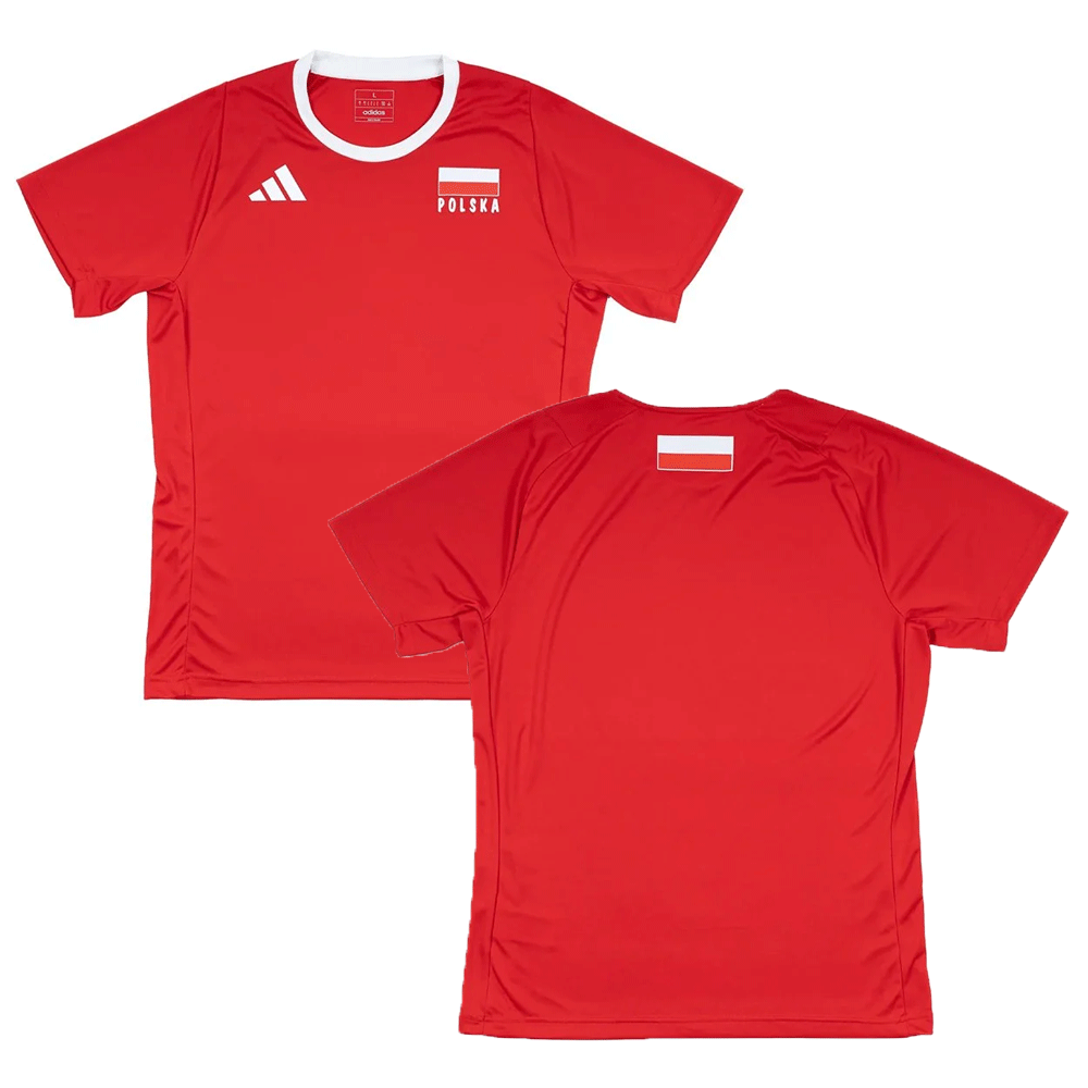 adidas バレーボールポーランド代表公式ポロシャツ(ホワイト